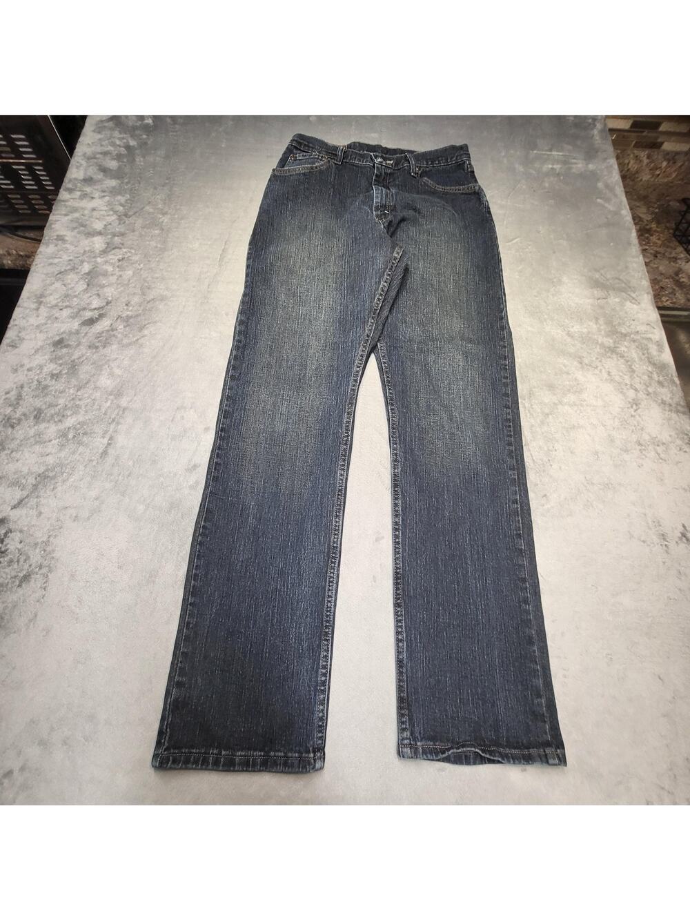 Wrangler Jeans Mens 32x34 Blue Medium Wash Straight Relaxed‎ Denim Pockets
